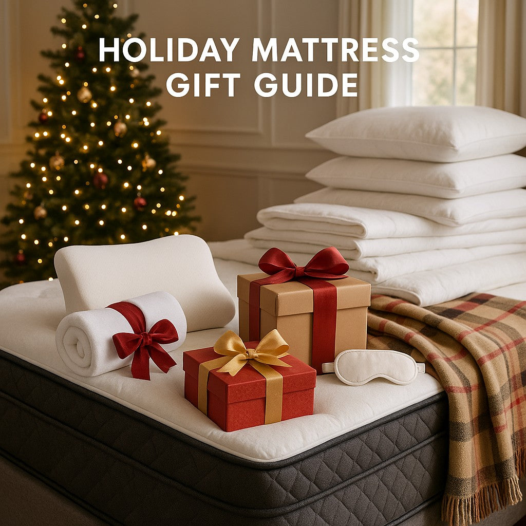Canadian holiday mattress gift guide showing thoughtful sleep comfort presents for family members and guest room hosting success