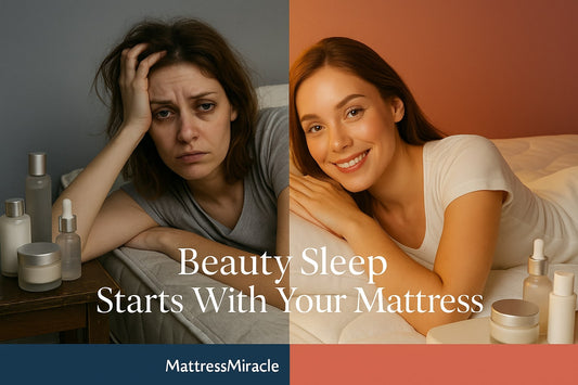 Peaceful bedroom scene promoting beauty sleep with mattressmiracle.ca