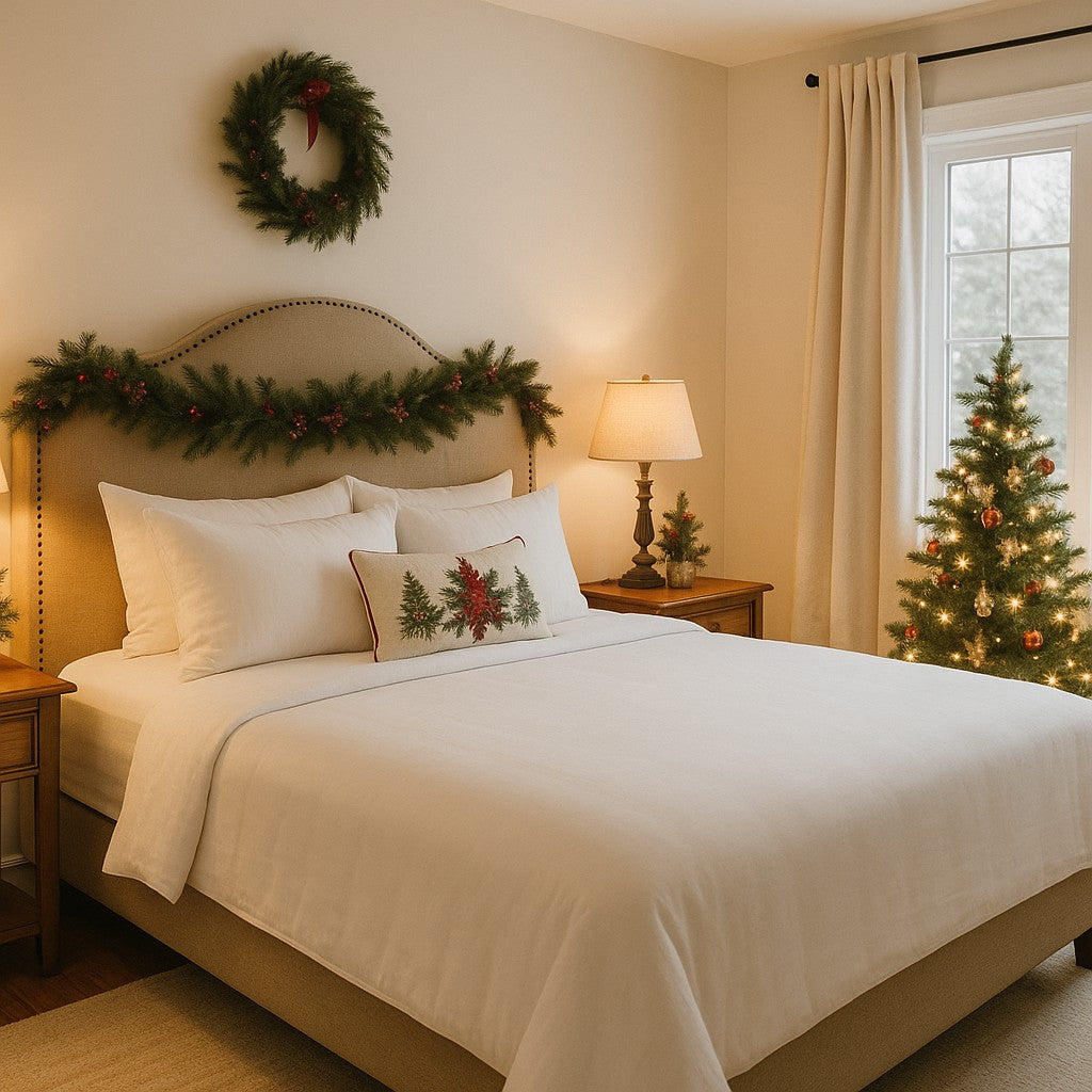 Beautiful Ontario guest room prepared for holiday hosting with quality mattress and welcoming accommodations for family visits