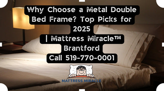 metal double bed frame at mattress miracle brantford
