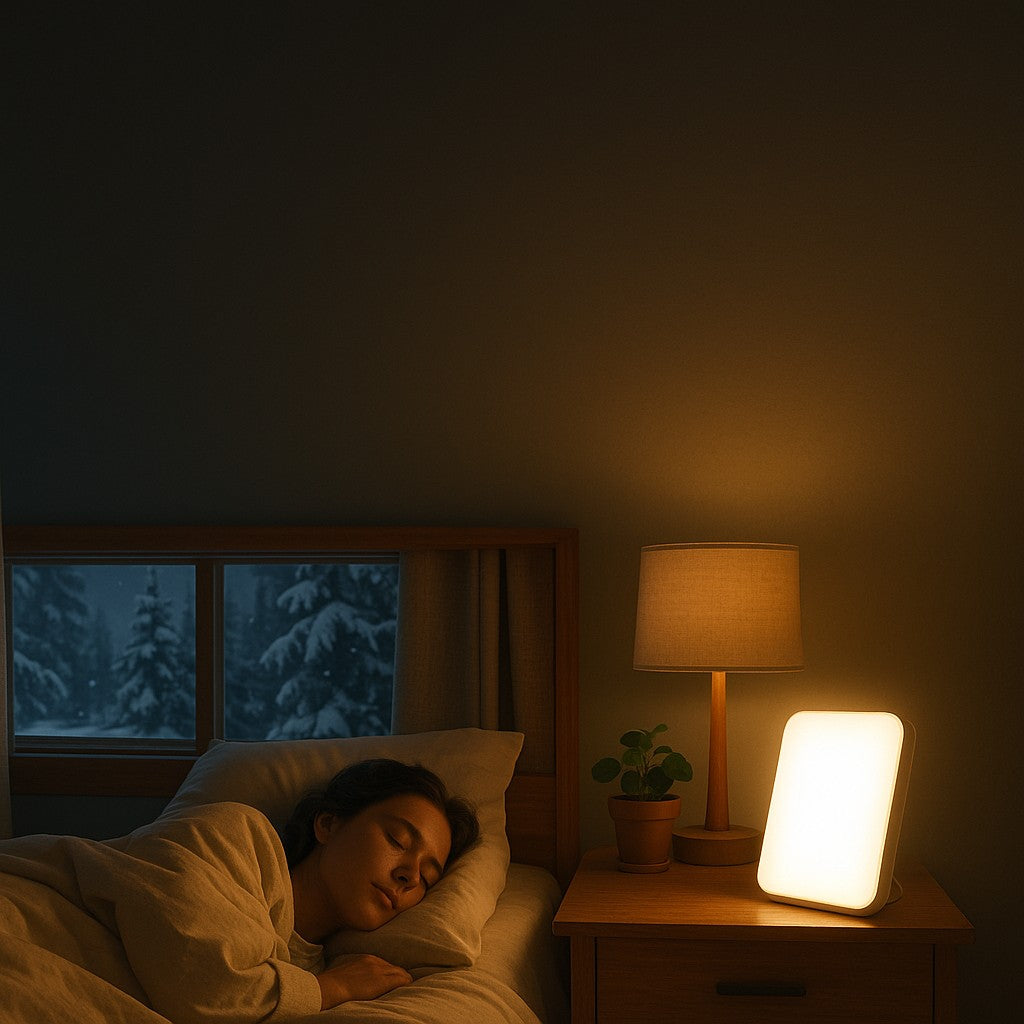 Canadian experiencing improved winter wellness through quality sleep solutions designed to combat Seasonal Affective Disorder