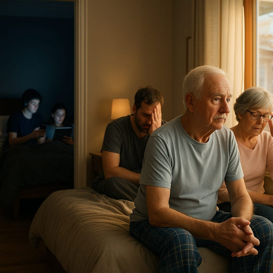 Three generations sharing home with different sleep schedules - grandparents, parents, and teens in Brantford Ontario