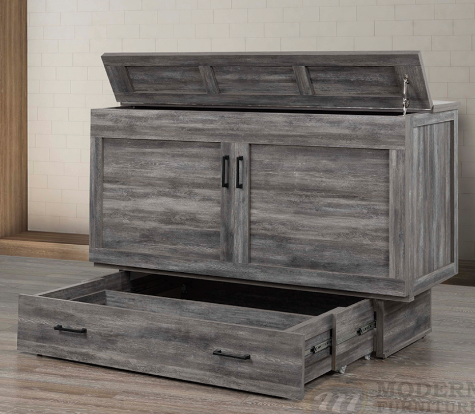 Queen Murphy Pullout Cabinet Bed With Storage | Mattress Miracle
