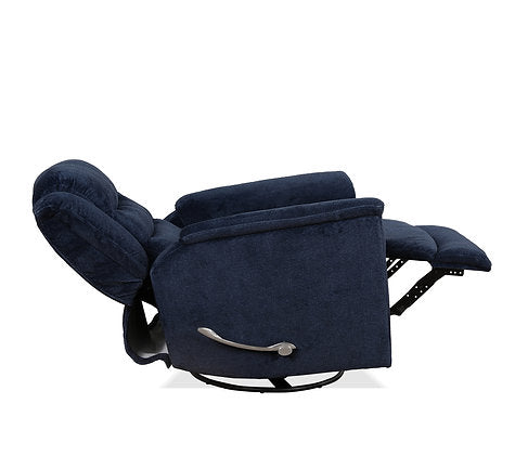 Blue Fabric Swivel Recliner Chair Brantford