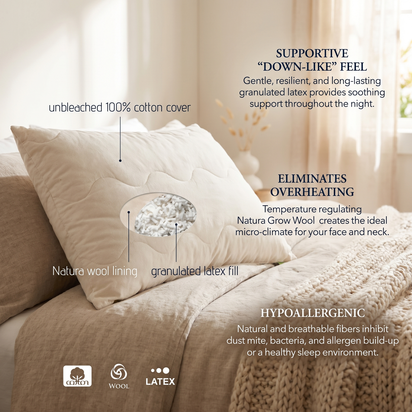 Natura Dream Mate Pillow | Latex Support