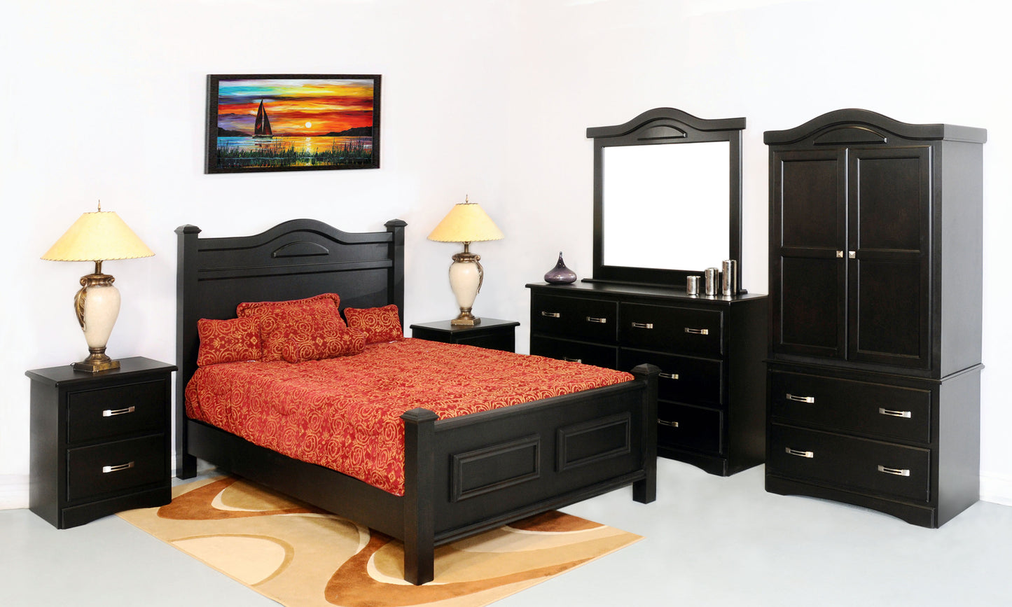 Lakewood Style 3700 Bedroom Set — Solid Maple - Studio View