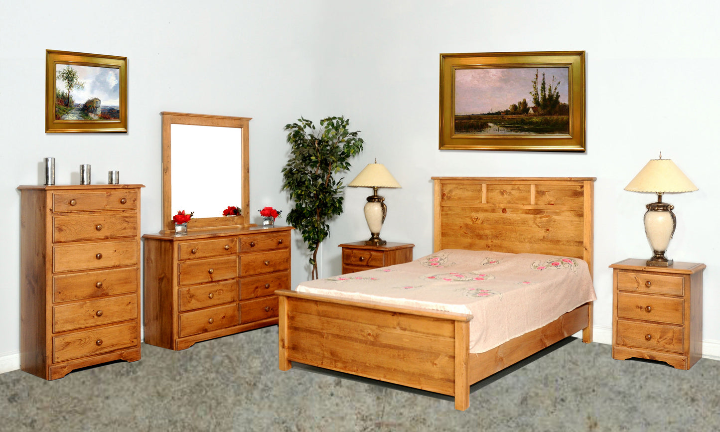 Lakewood Style 4100 Bedroom Set — Solid Pine