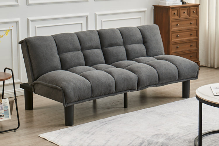 Solara Futon Sofa Bed Grey | Mattress Miracle