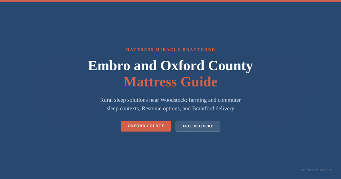 Embro Oxford County mattress guide rural sleep solutions Woodstock