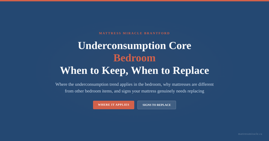 Underconsumption core bedroom mattress guide when to keep and when to replace