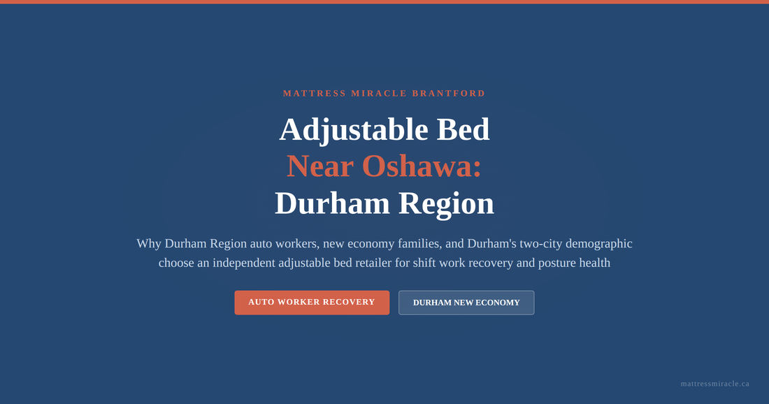 Adjustable bed near Oshawa Durham Region auto workers new economy families guide