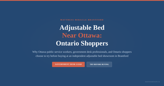 Adjustable bed near Ottawa Ontario government public service desk load remote shopping guide