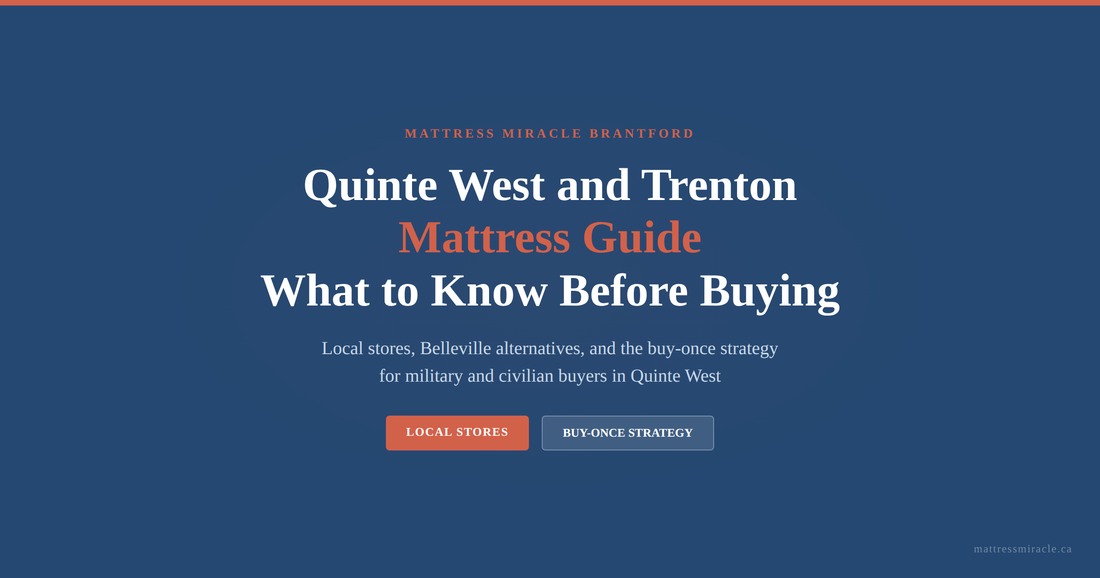 Quinte West Trenton mattress guide local stores vs Ontario independent buy-once strategy