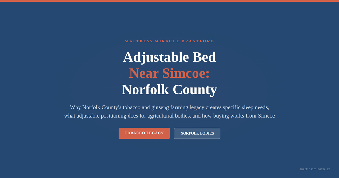 Adjustable bed near Simcoe Ontario Norfolk County tobacco legacy bodies best option guide