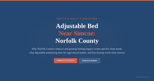 Adjustable bed near Simcoe Ontario Norfolk County tobacco legacy bodies best option guide
