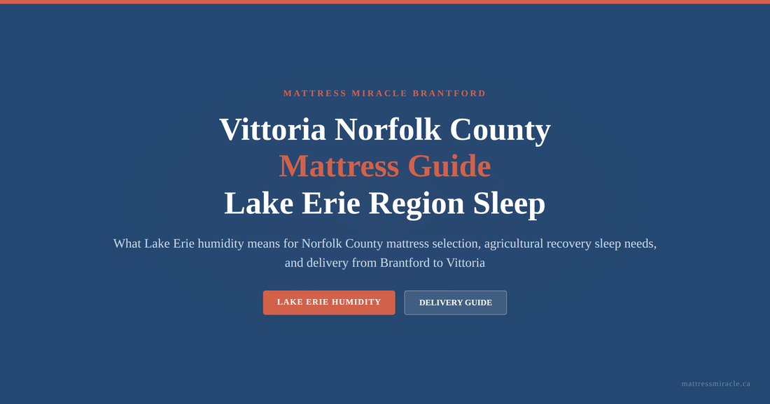 Vittoria Norfolk County Mattress Guide: Lake Erie Humidity and Sleep