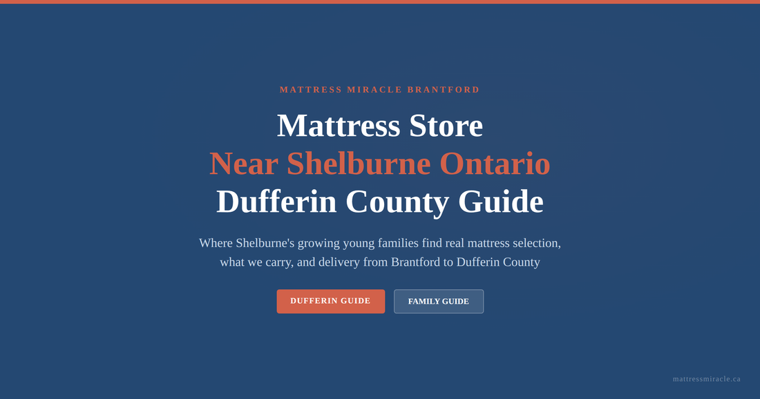 Mattress showroom options for Shelburne Ontario Dufferin County