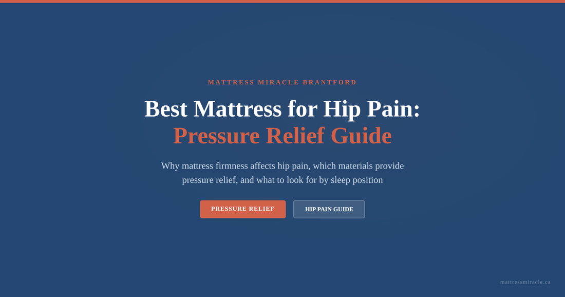 Best mattress for hip pain pressure relief guide from Mattress Miracle Brantford