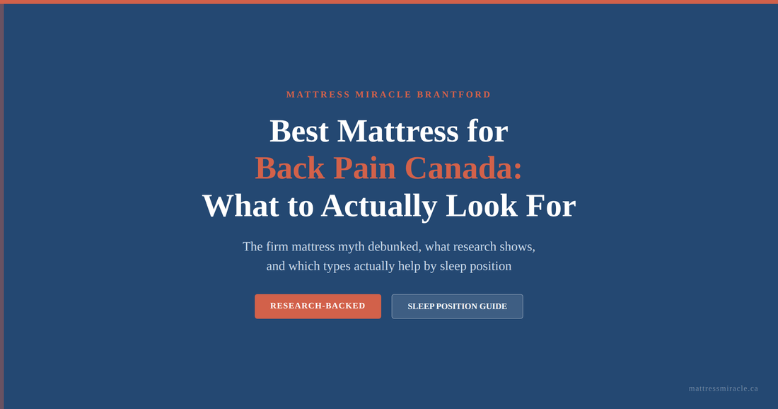 Best mattress for back pain Canada research-backed guide