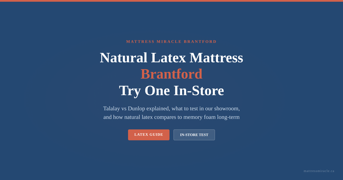 Natural latex mattress Brantford in-store guide