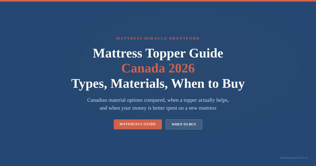 Mattress topper guide Canada 2026 types materials and when to buy