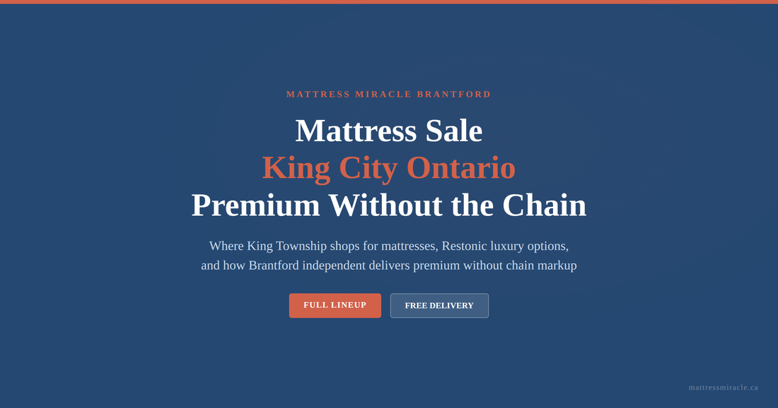 Mattress sale King City Ontario: premium mattresses without chain markup