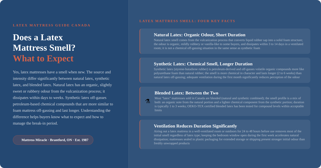 Does a latex mattress smell: natural vs synthetic off-gassing explained