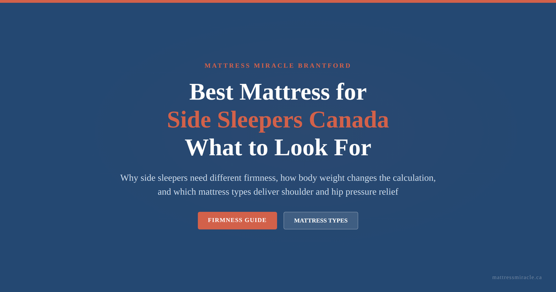 Side sleeper mattress guide Canada firmness and mattress types