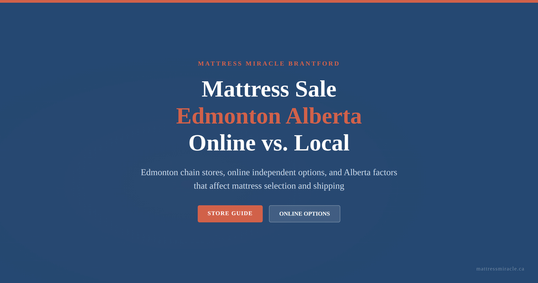 Mattress sale Edmonton Alberta: local chain stores vs Ontario independent