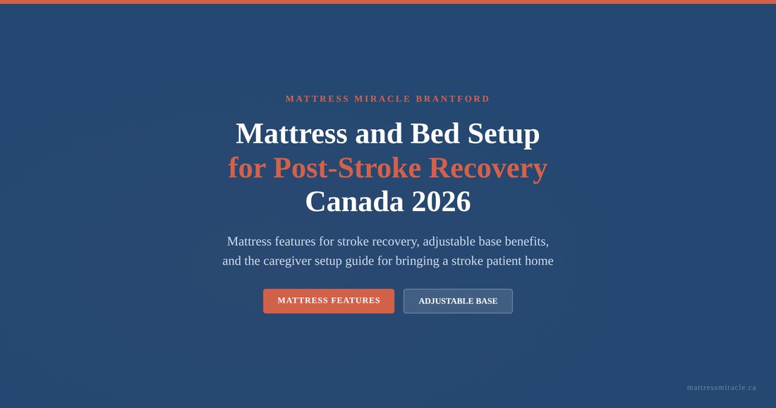 Post stroke recovery mattress and bed setup Canada
