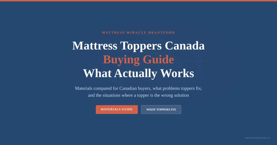 Mattress toppers Canada buying guide what actually works