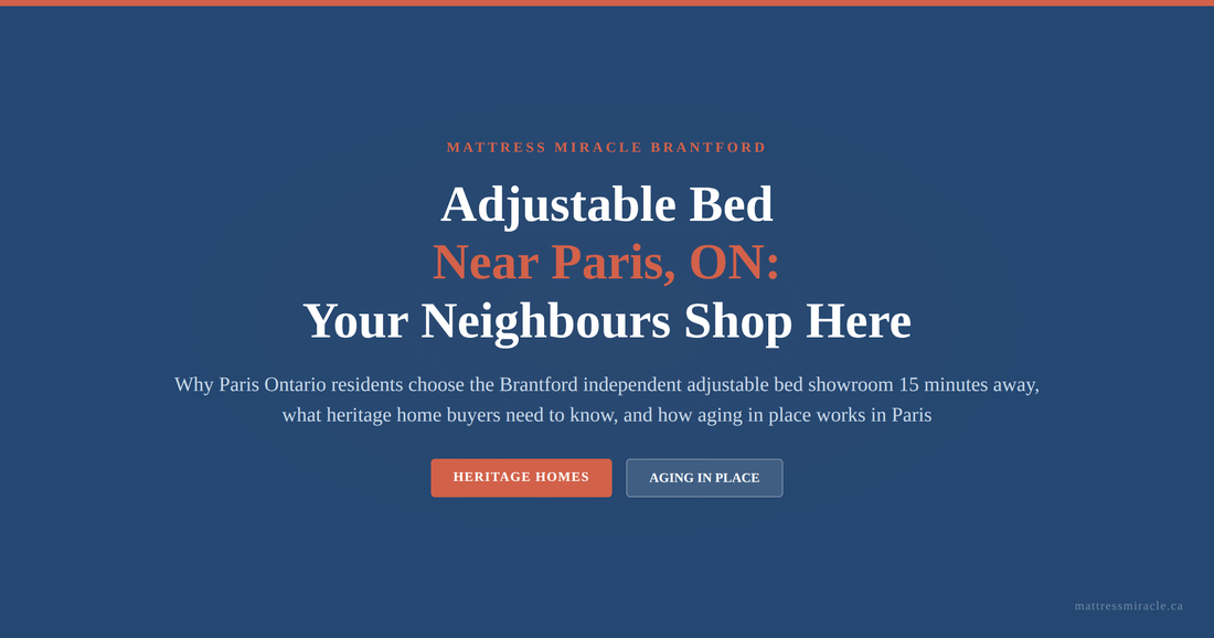 Adjustable bed near Paris Ontario heritage homes aging in place your neighbours shop here