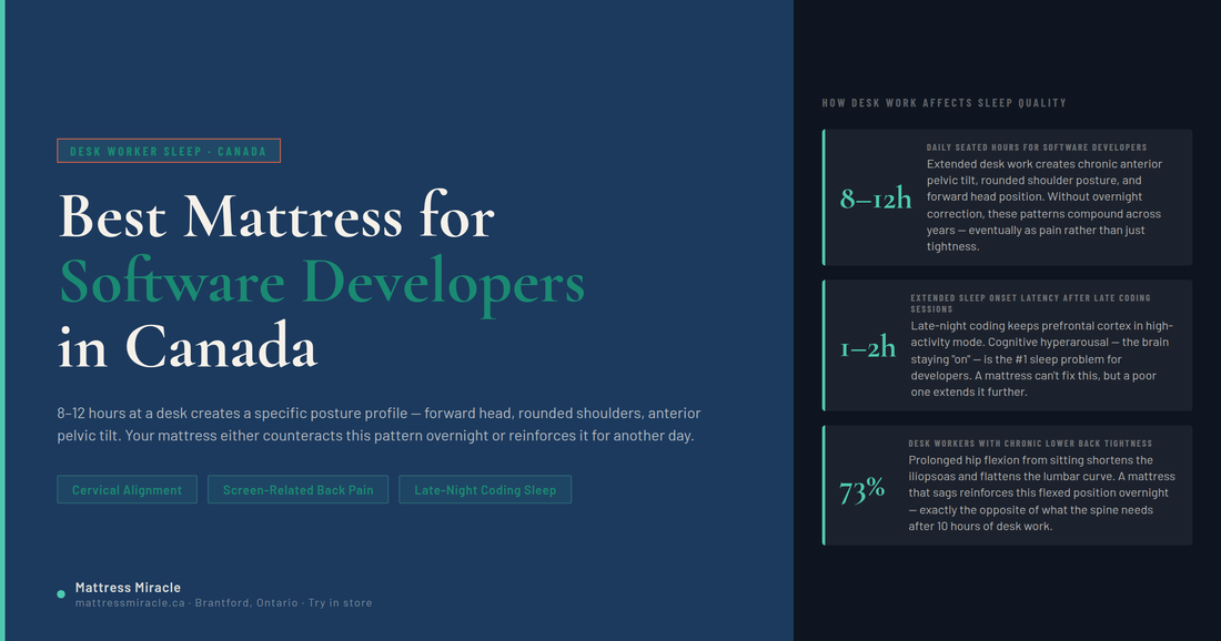 Best mattress for software developers Canada — desk posture and late-night sleep guide