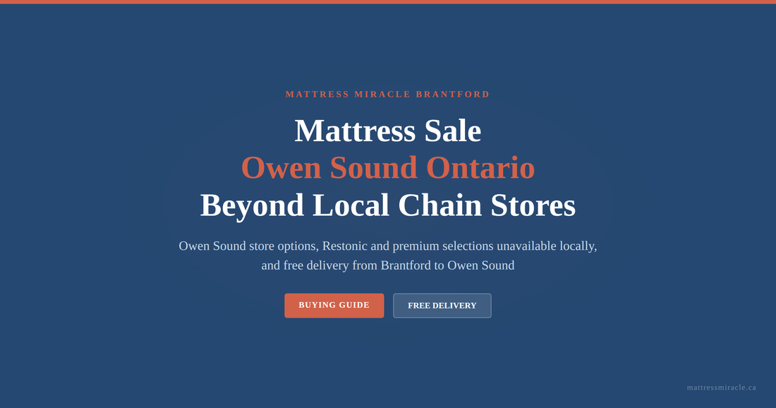 Mattress sale Owen Sound Ontario beyond local chain stores buying guide