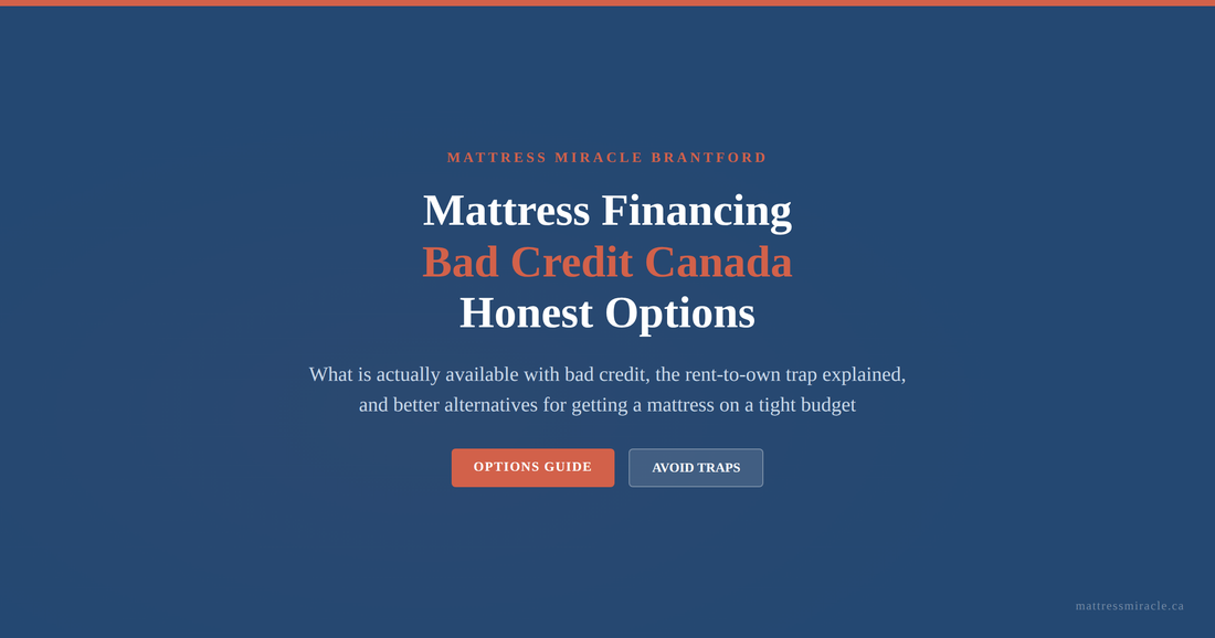 Mattress financing bad credit Canada honest options guide