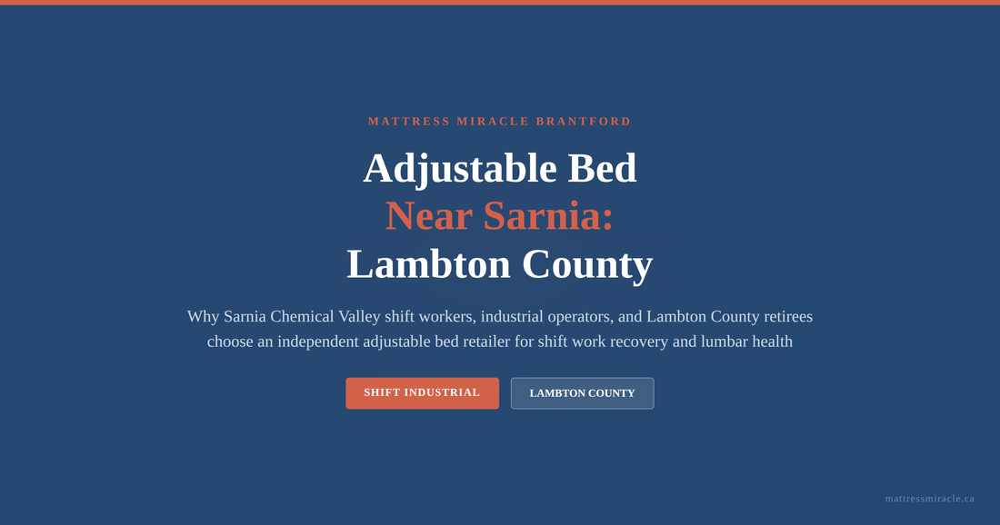 Adjustable bed near Sarnia Lambton County Chemical Valley shift workers industrial guide