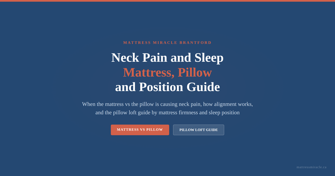 Neck pain and sleep mattress pillow and position guide