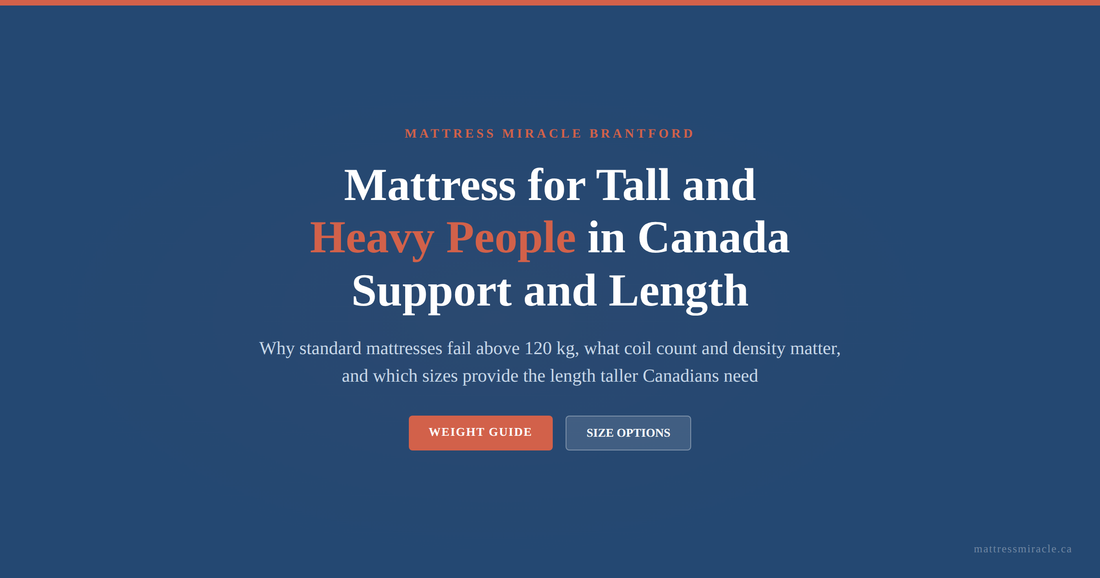 Mattress for tall and heavy person Canada support guide