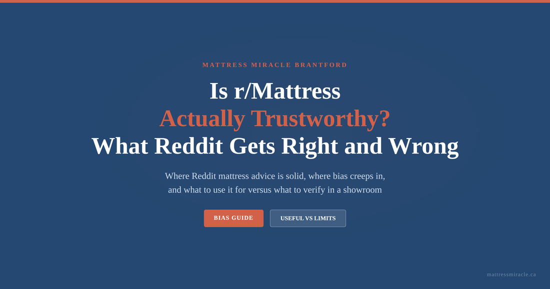 Is Reddit r mattress trustworthy guide to bias useful limits and what to verify in showroom