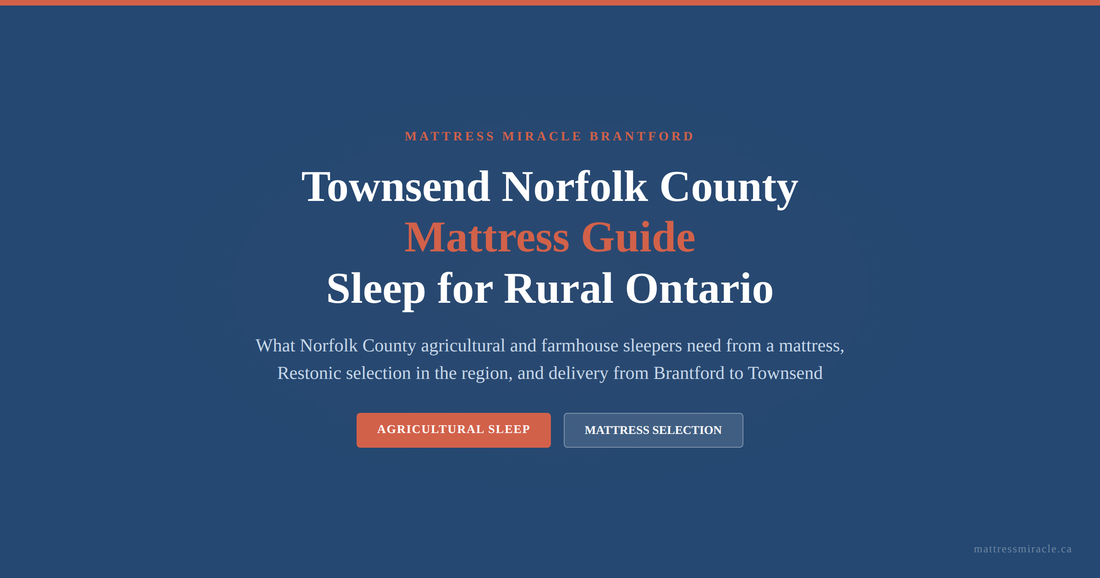 Townsend Norfolk County mattress guide sleep for rural Ontario agricultural buyers