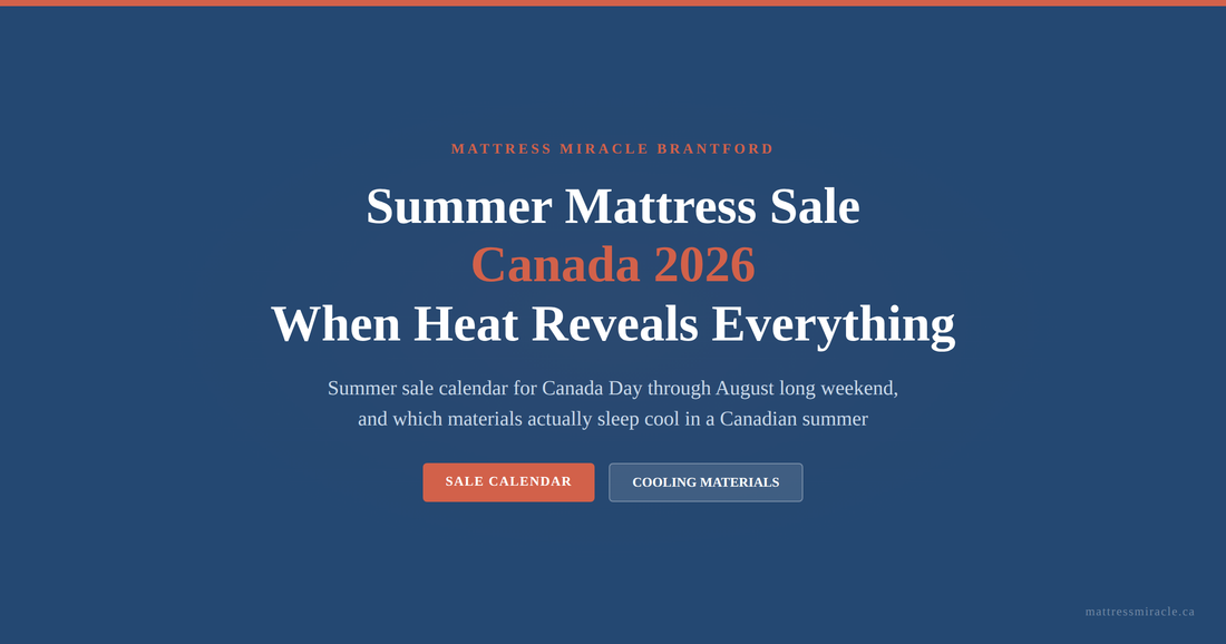 Summer mattress sale Canada 2026 when heat reveals everything