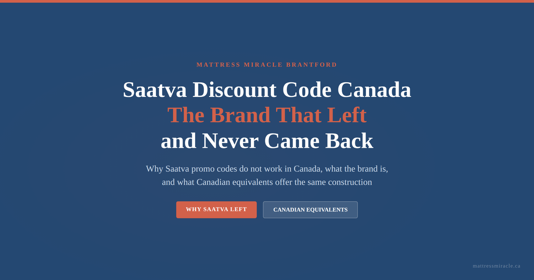 Saatva mattress discount code Canada why codes fail brand that left Canadian equivalents