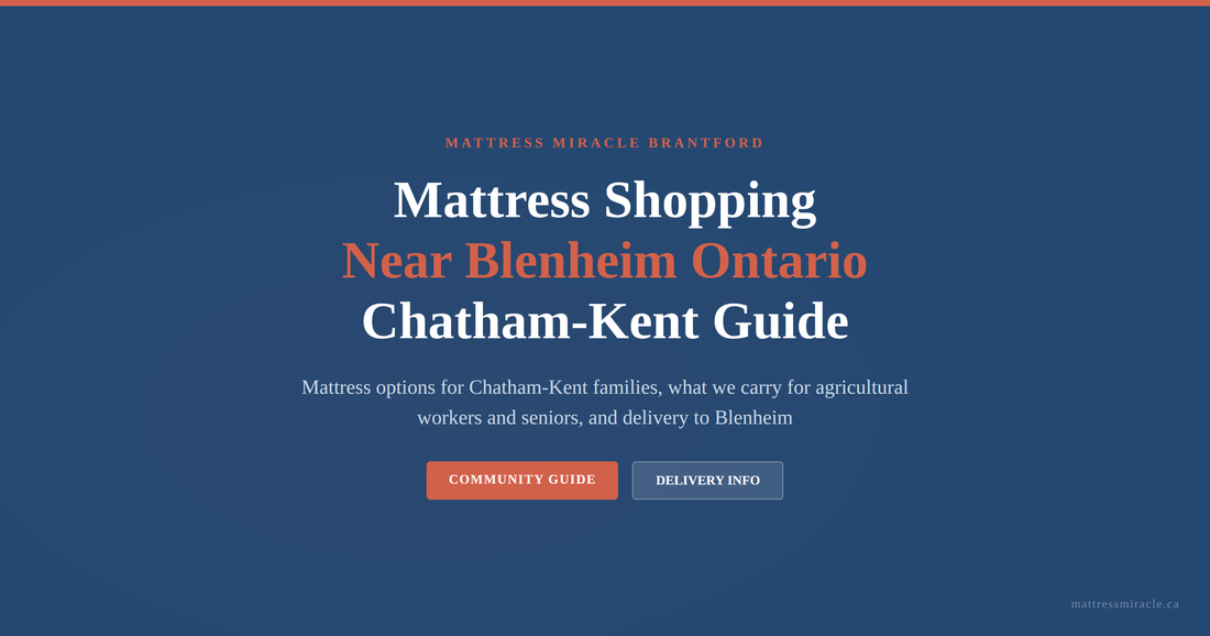 Mattress shopping guide for Blenheim Ontario and Chatham-Kent residents