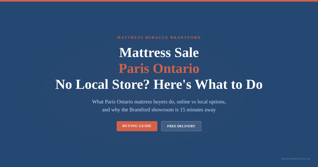 Mattress sale Paris Ontario no local store buying guide from Brantford