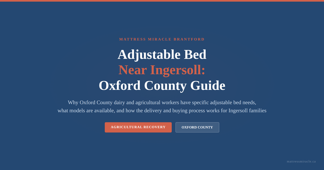 Adjustable bed near Ingersoll Ontario Oxford County guide for agricultural workers