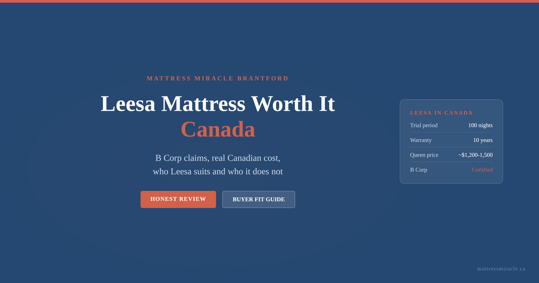 Leesa mattress worth it Canada B Corp claims real cost and buyer fit guide