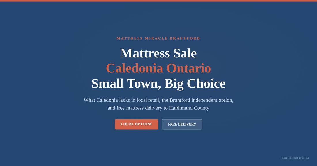 Mattress sale Caledonia Ontario: local retail vs Brantford independent