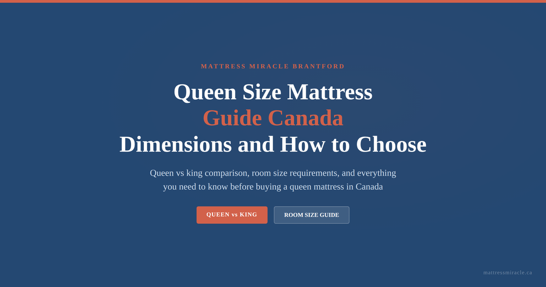 Queen size mattress guide Canada comparing queen vs king and room size requirements
