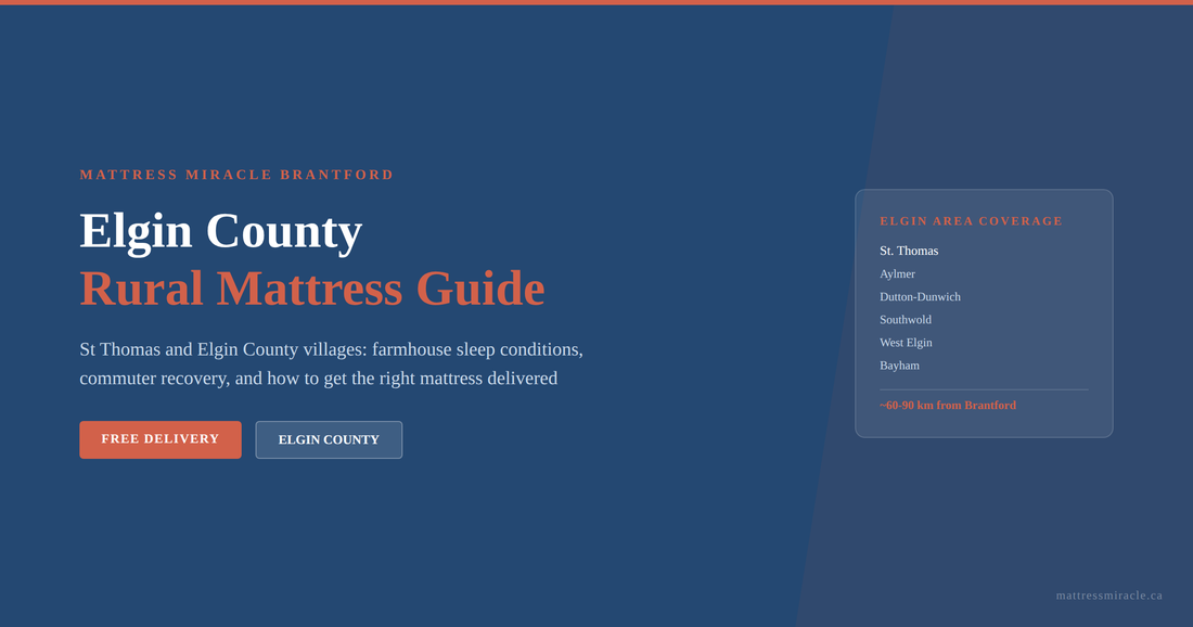 Elgin County rural mattress guide St Thomas Ontario