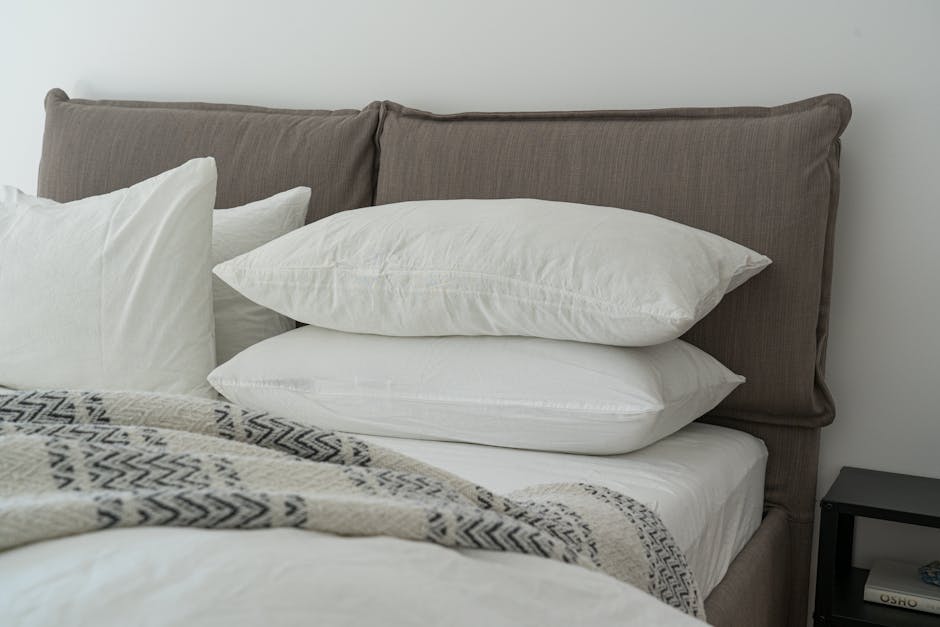 Best pillows in Canada 2026 buying guide showing different pillow types on a bed